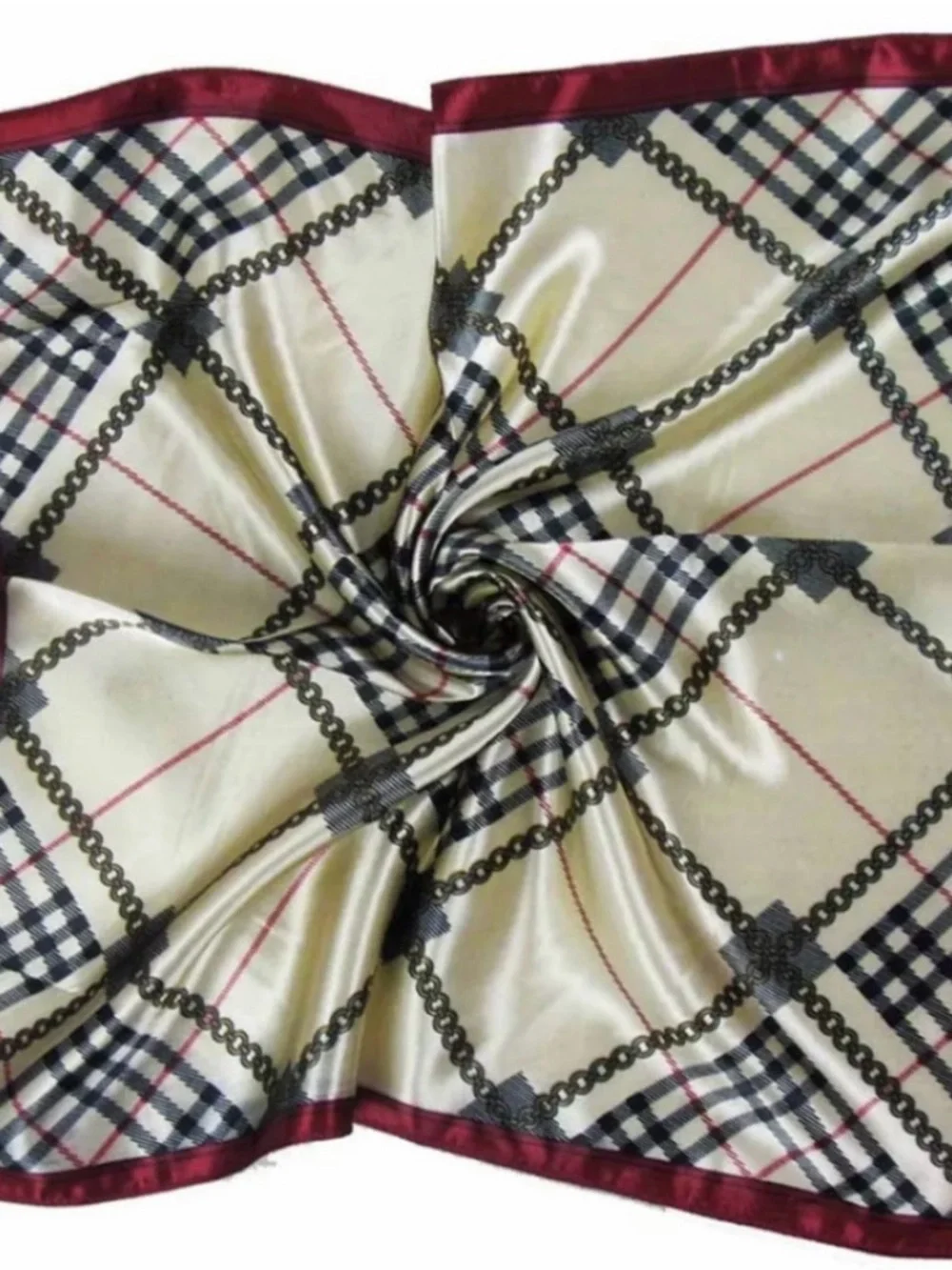 9Pcs Mix Silk-Look Floral Pattern Square Scarf - 50x50cm - Picture 8 of 10